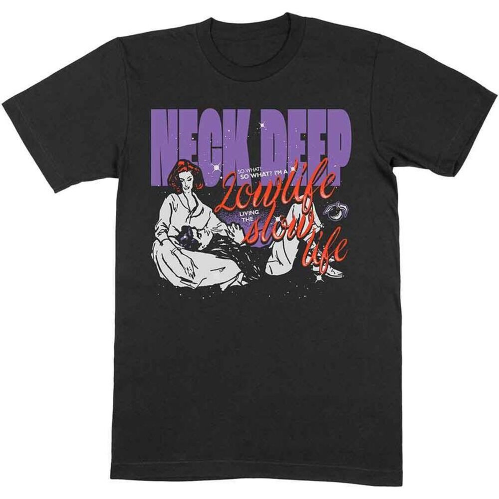 Neck Deep Unisex Adult Lowlife Couple T-Shirt / Black